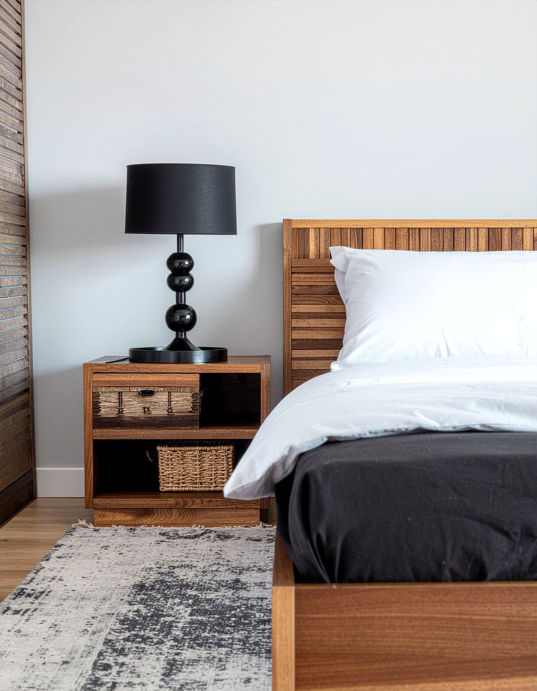 Slat Wood Floating Nightstand - 30 bedroom wall mounted nightstands