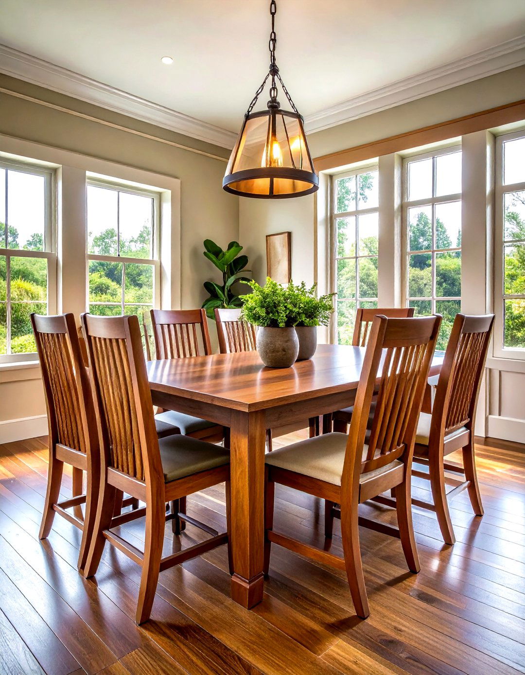 Slat back wooden chairs - 30 mismatched dining chair ideas