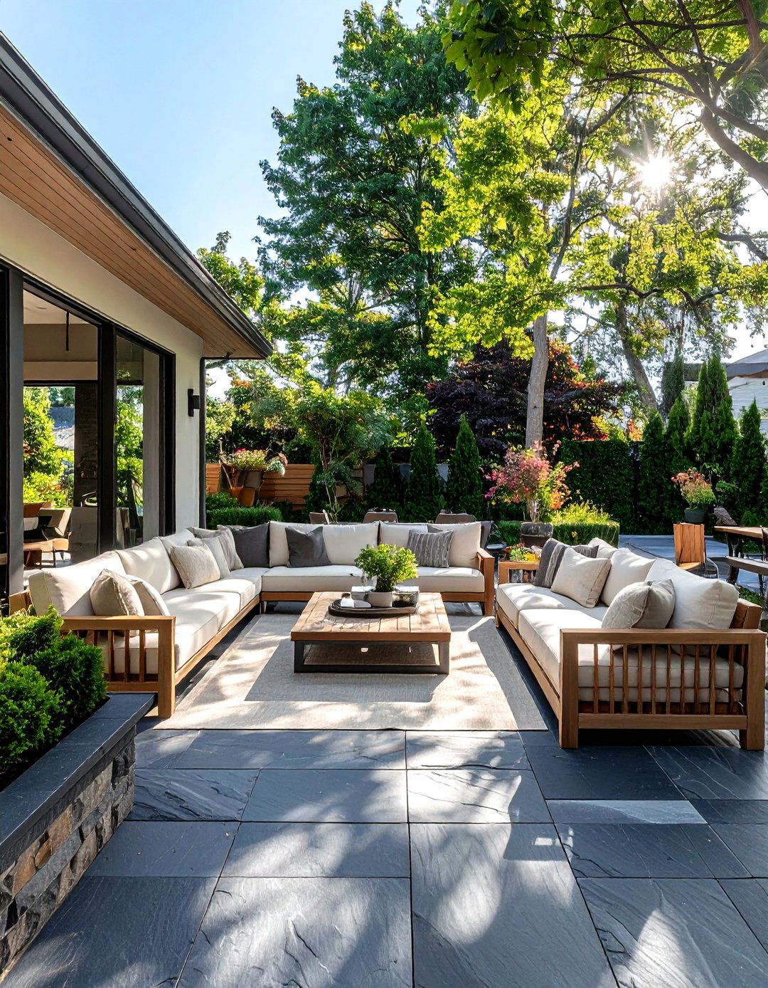 Slate And Cream Patio - 30 neutral color scheme ideas