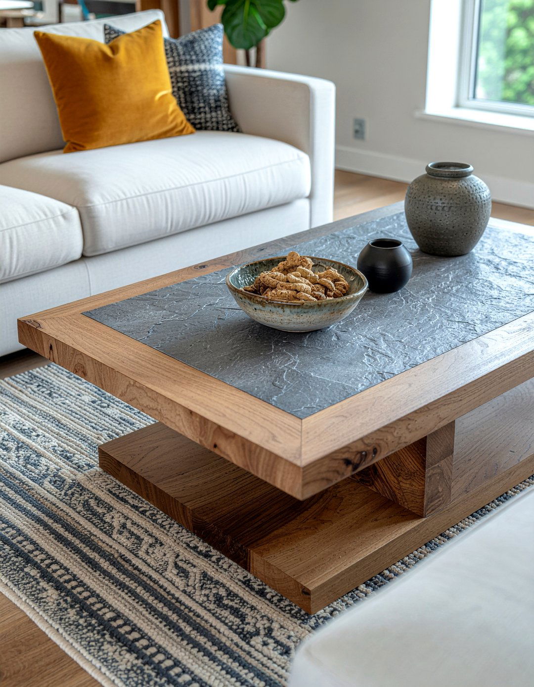 Slate And Wood Coffee Table Living Room - 30 slate living room ideas