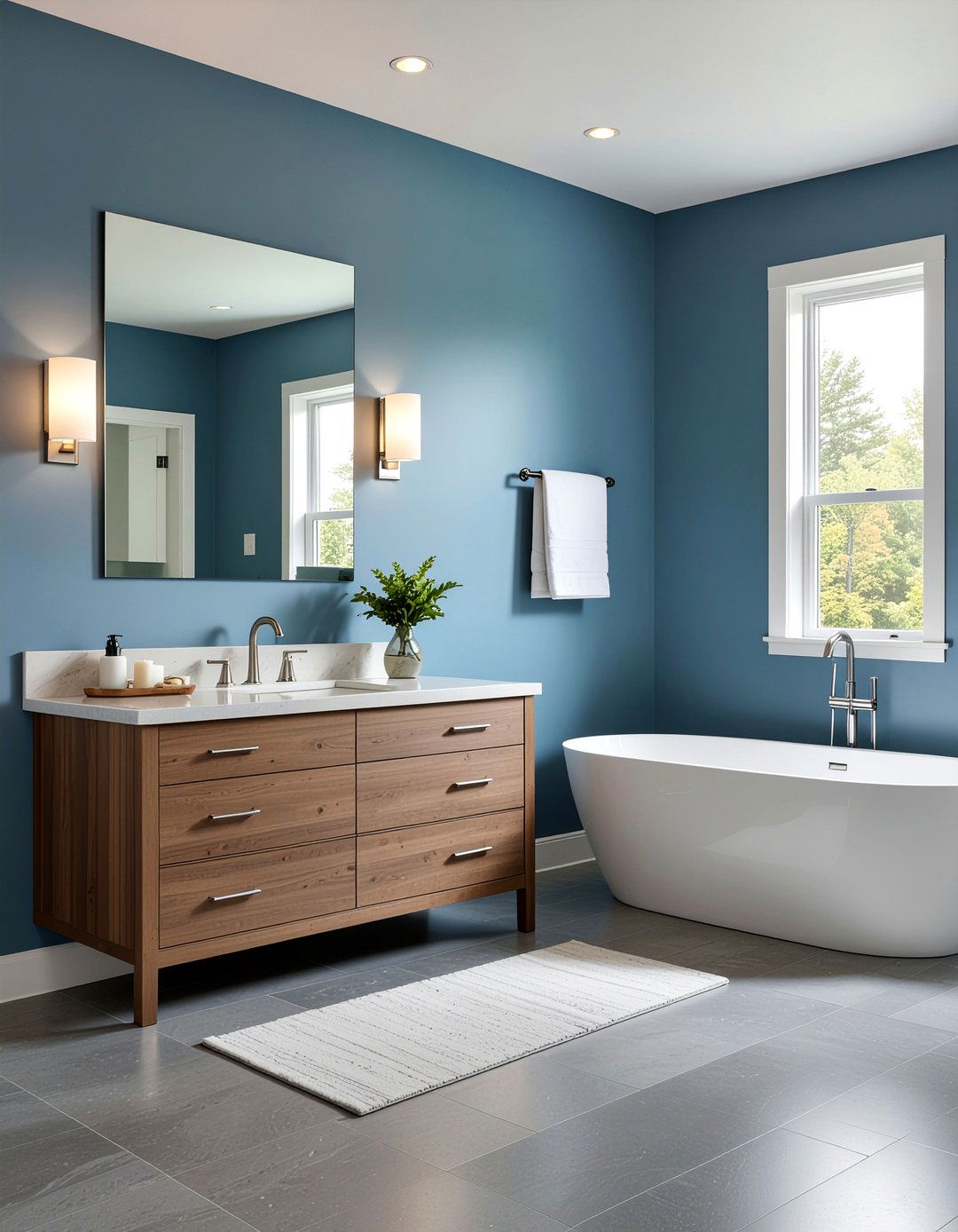 Slate Blue Bathroom - 30 bathroom color ideas