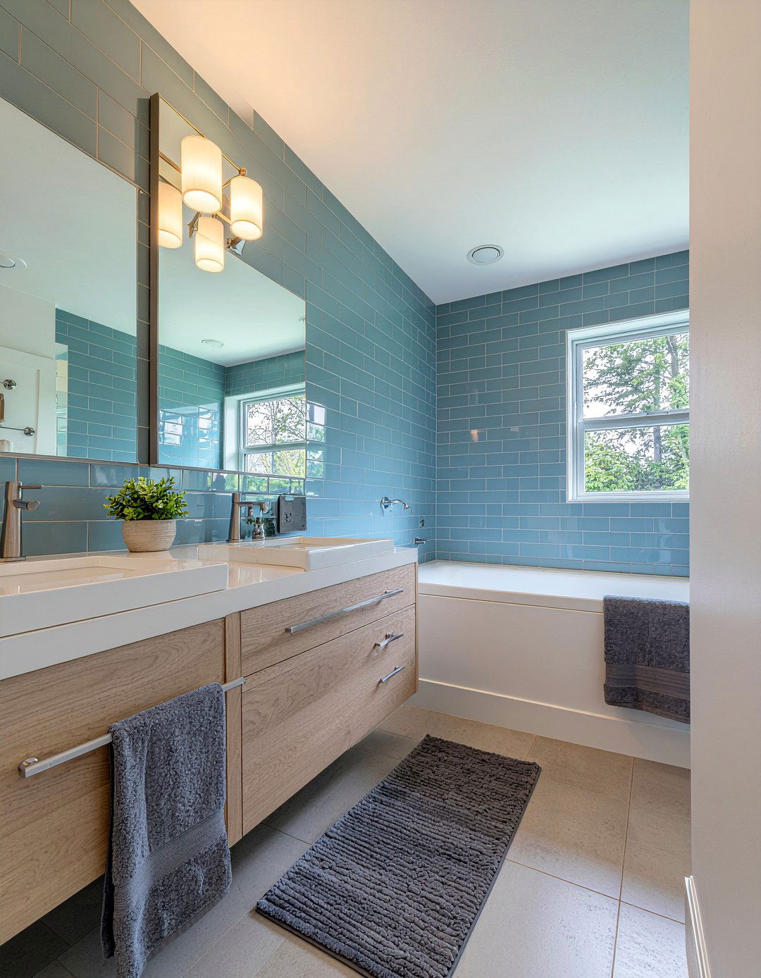 Slate Blue Bathroom - 30 bathroom towel color ideas