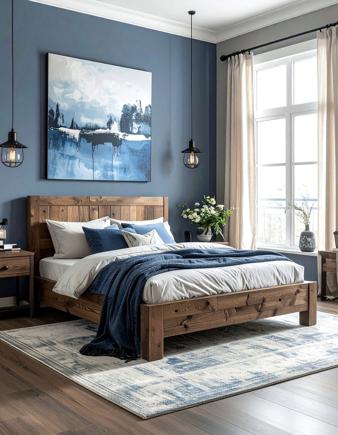 Slate Blue Bedroom - 30 blue bedroom decor ideas