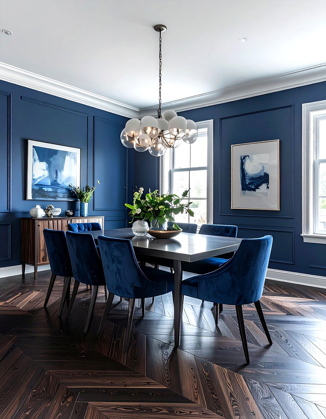 Slate Blue Dining Room - 30 dining room paint color ideas