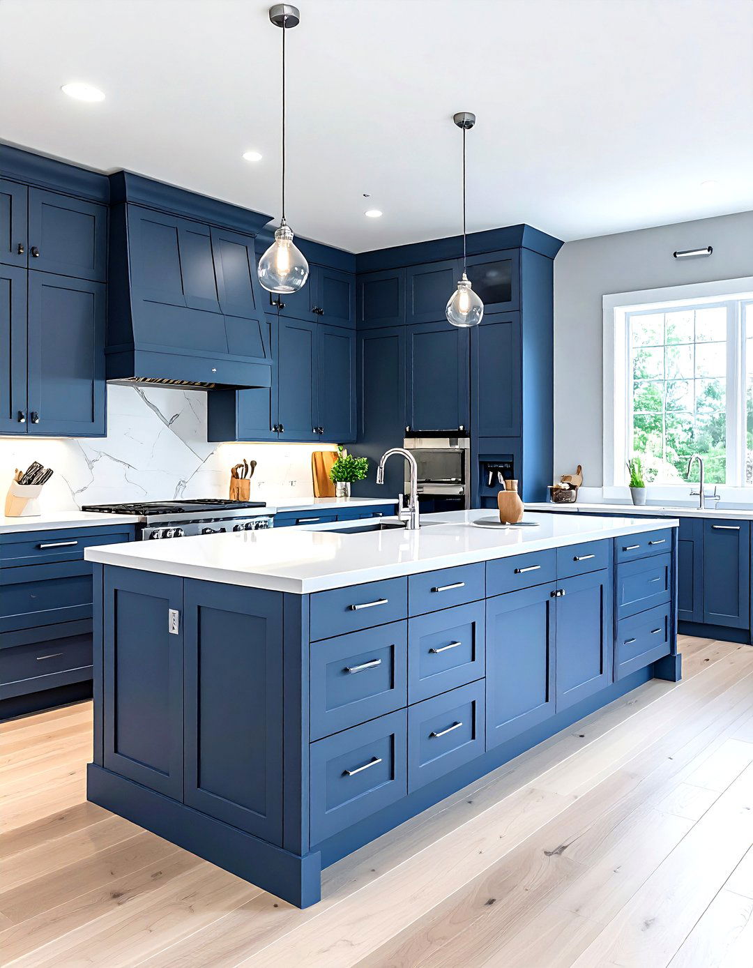 Slate Blue Kitchen - 30 kitchen paint ideas