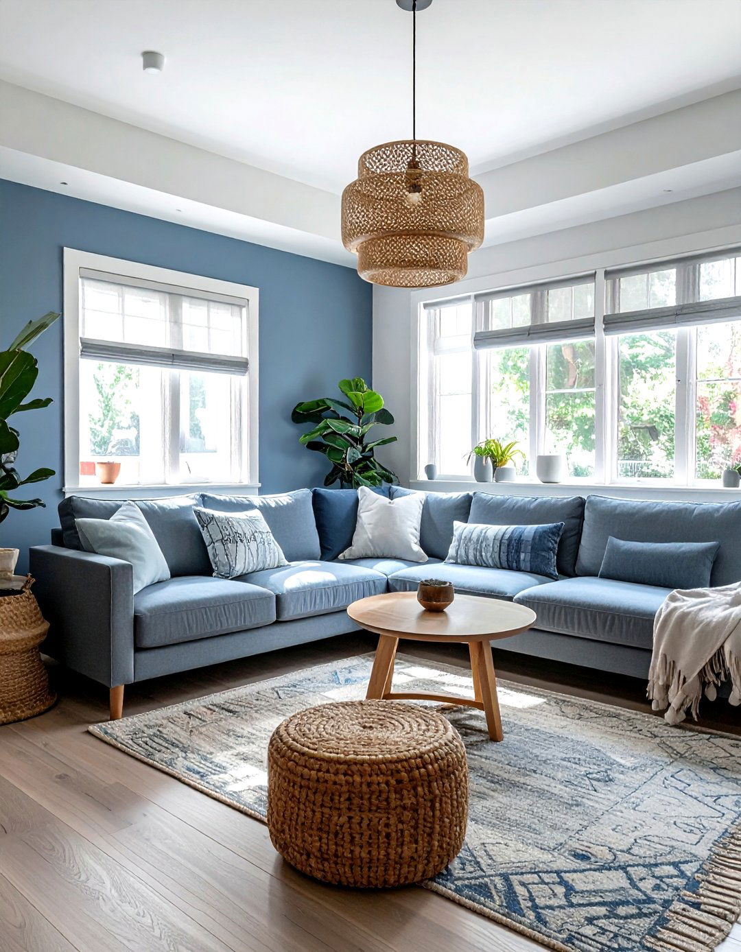 Slate Blue Living Room - 30 living room paint color ideas