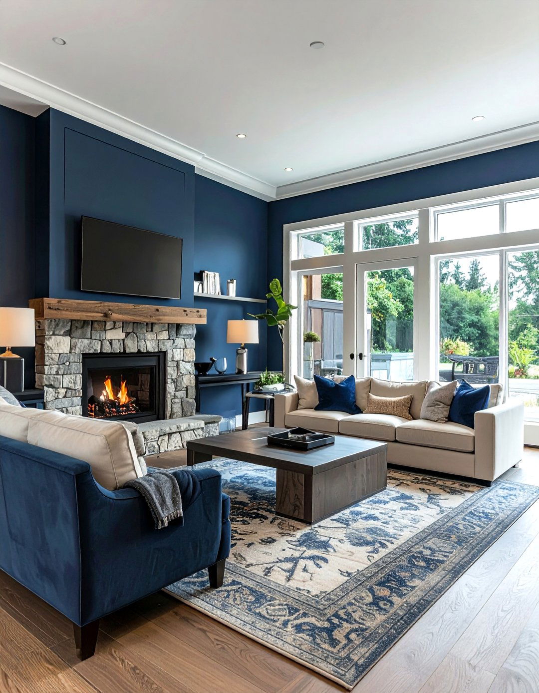 Slate Blue Living Room - 30 blue living room decor ideas