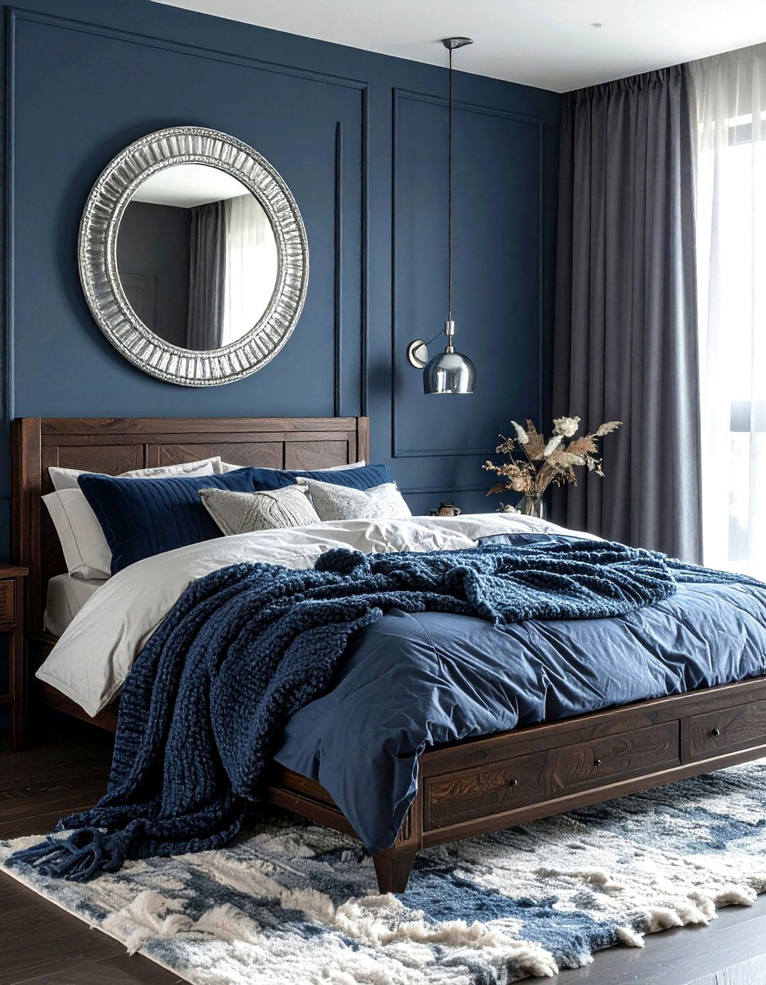 Slate Blue Wall - 30 accent wall paint ideas