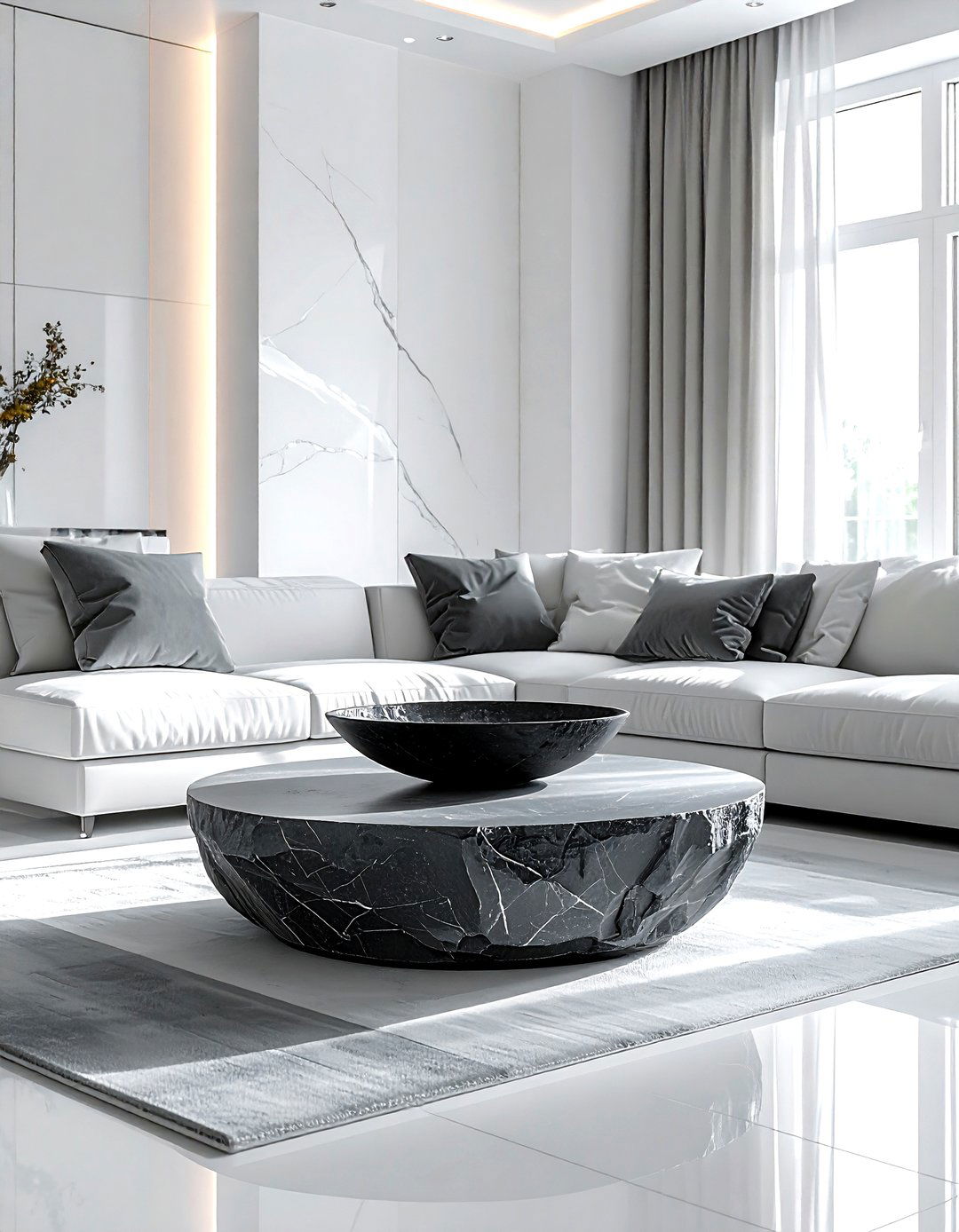 Slate Decorative Bowl - 30 gray living room accessories ideas