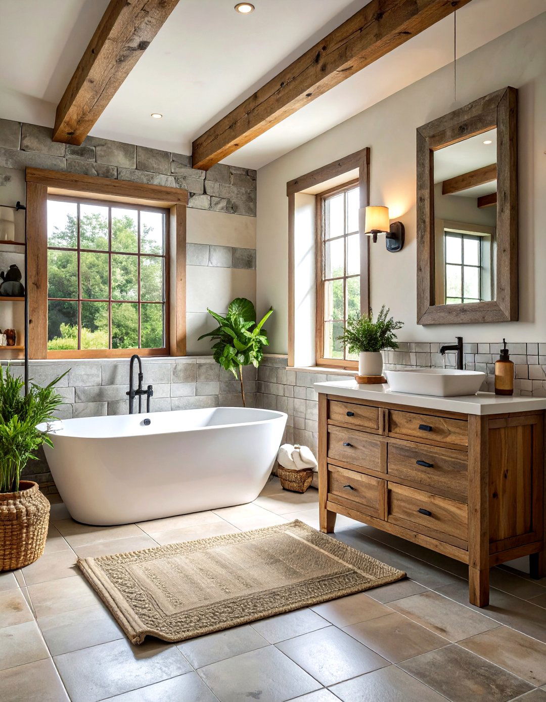 Slate Effect Tile White Grout - 30 white grout bathroom ideas