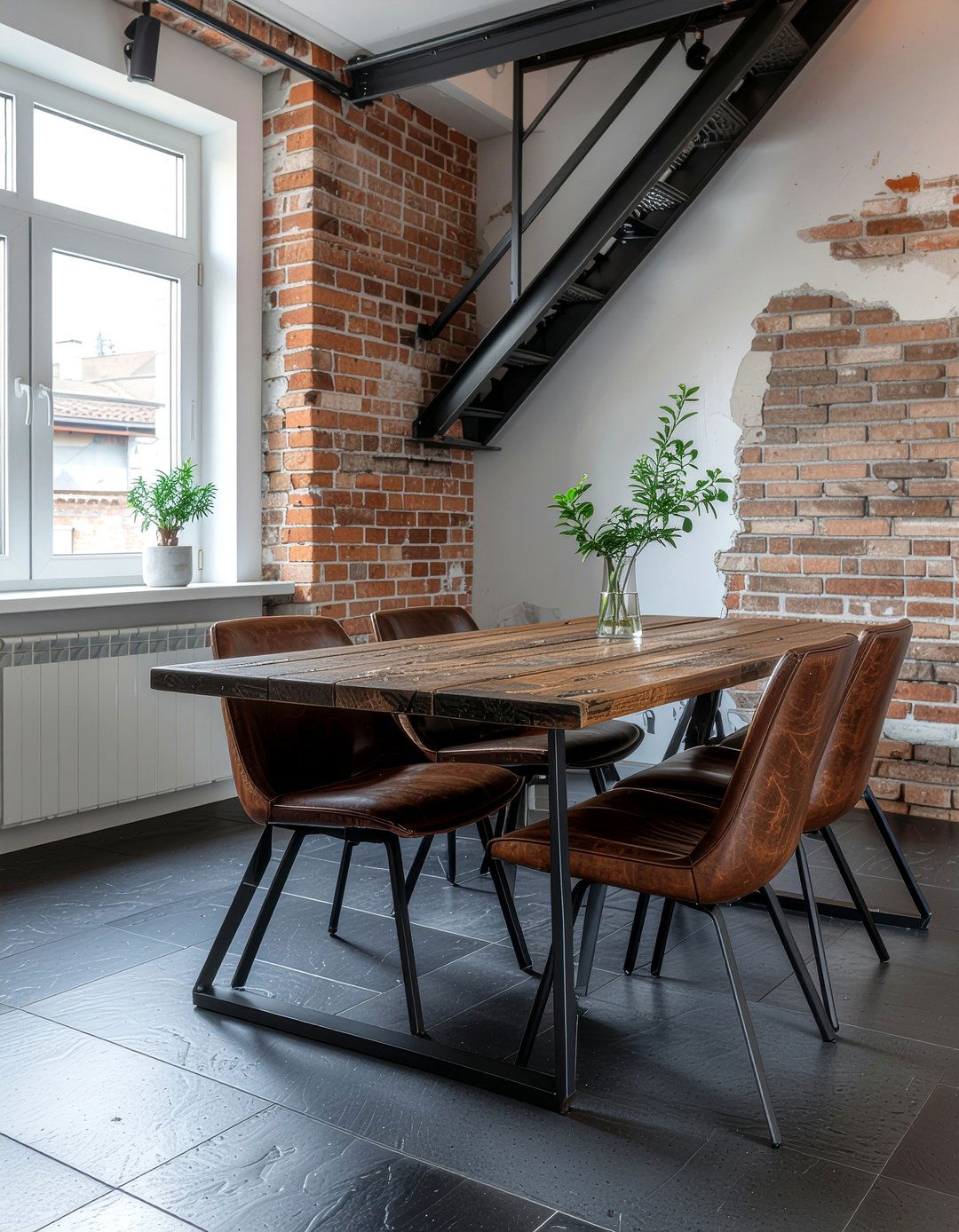 Slate Effect Vinyl Tile - 30 dining room vinyl floor ideas