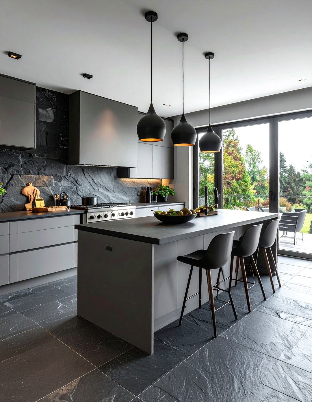Slate Floor Kitchen - 30 zen kitchen ideas