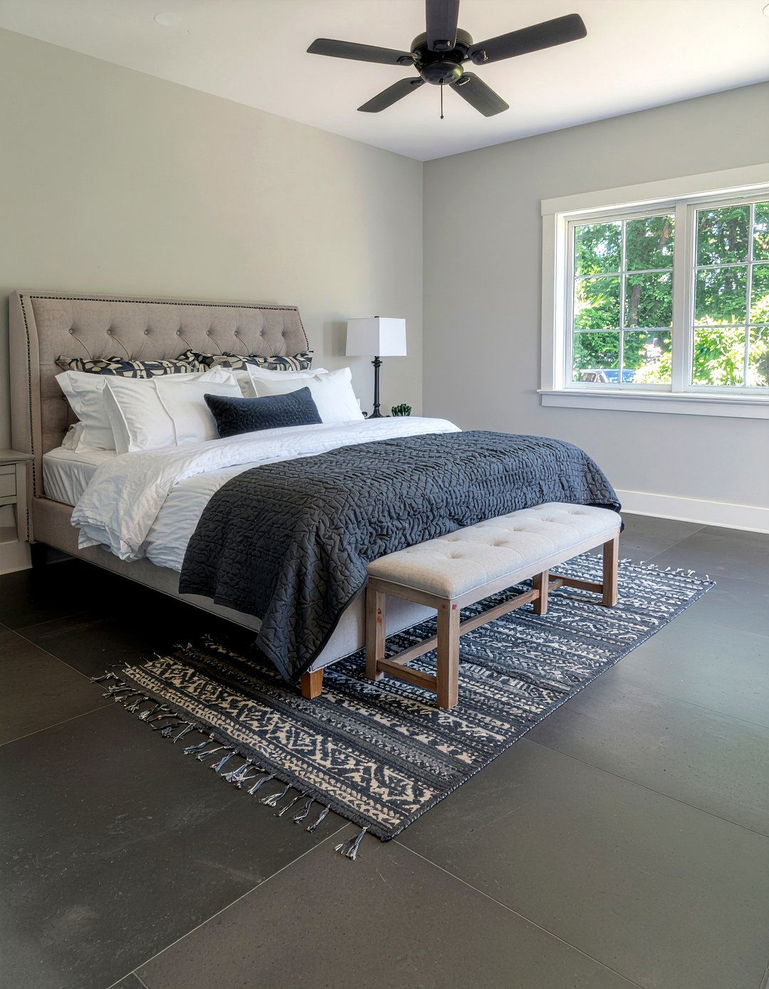 Slate Floor Tile - 30 bedroom tile designs