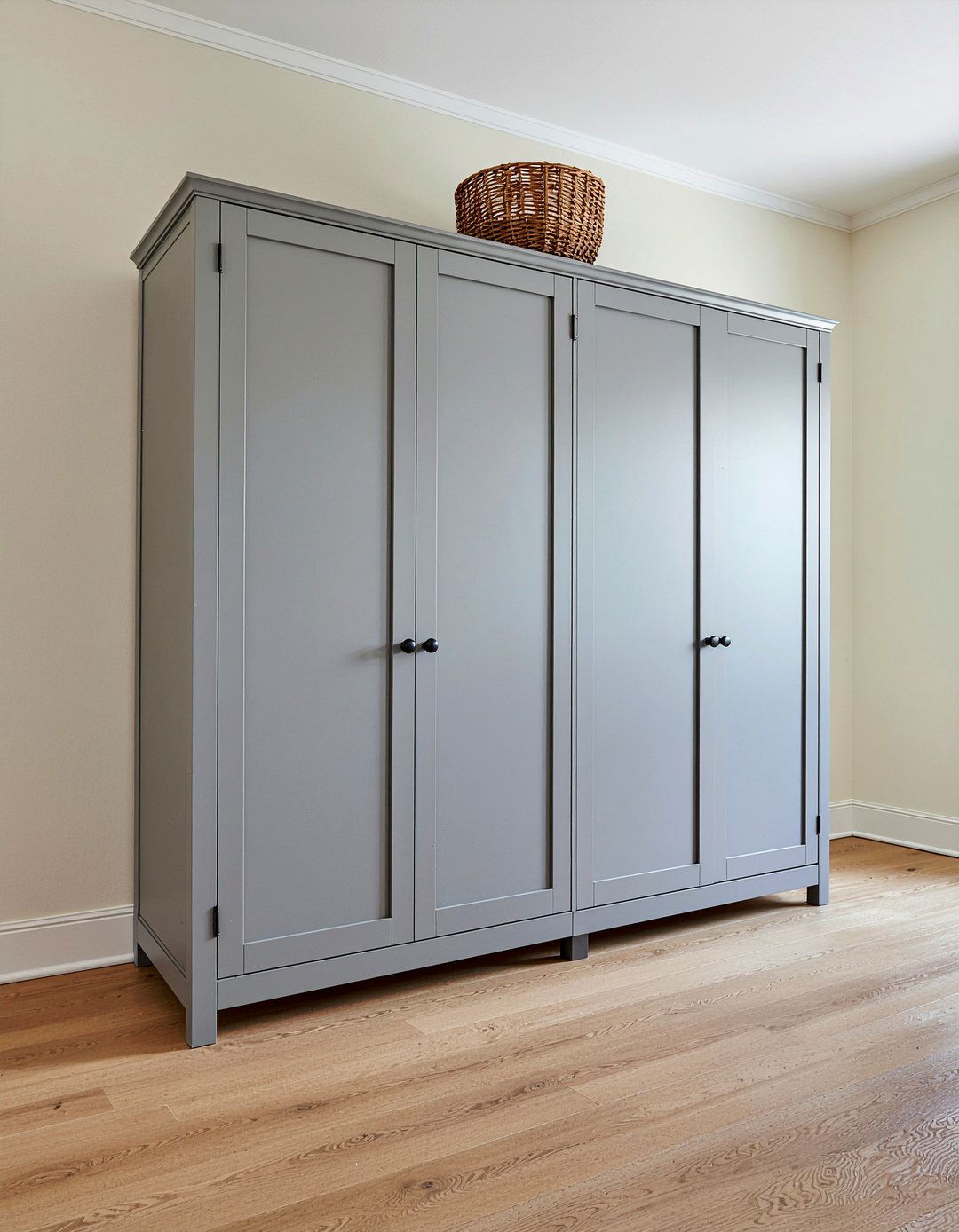 Slate Gray Armoire - 30 bedroom gray furniture ideas