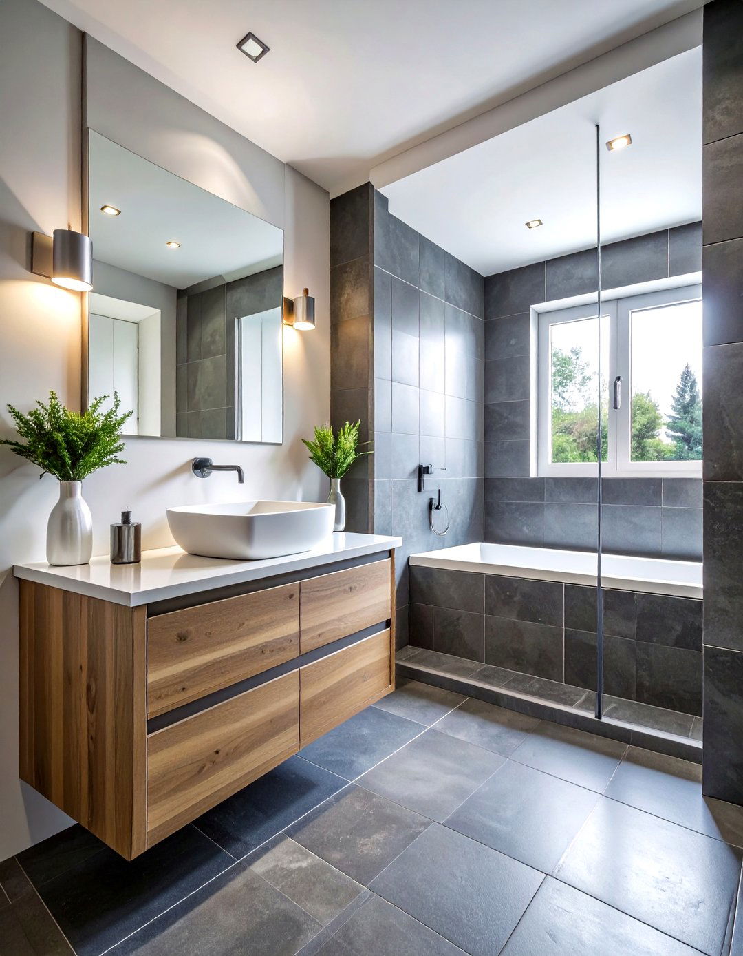 Slate Gray Bathroom - 30 neutral bathroom ideas