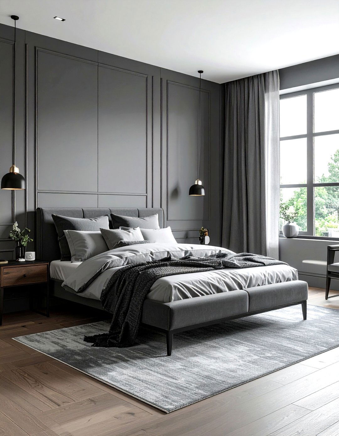 Slate Gray Bedroom - 30 minimalist gray bedroom ideas