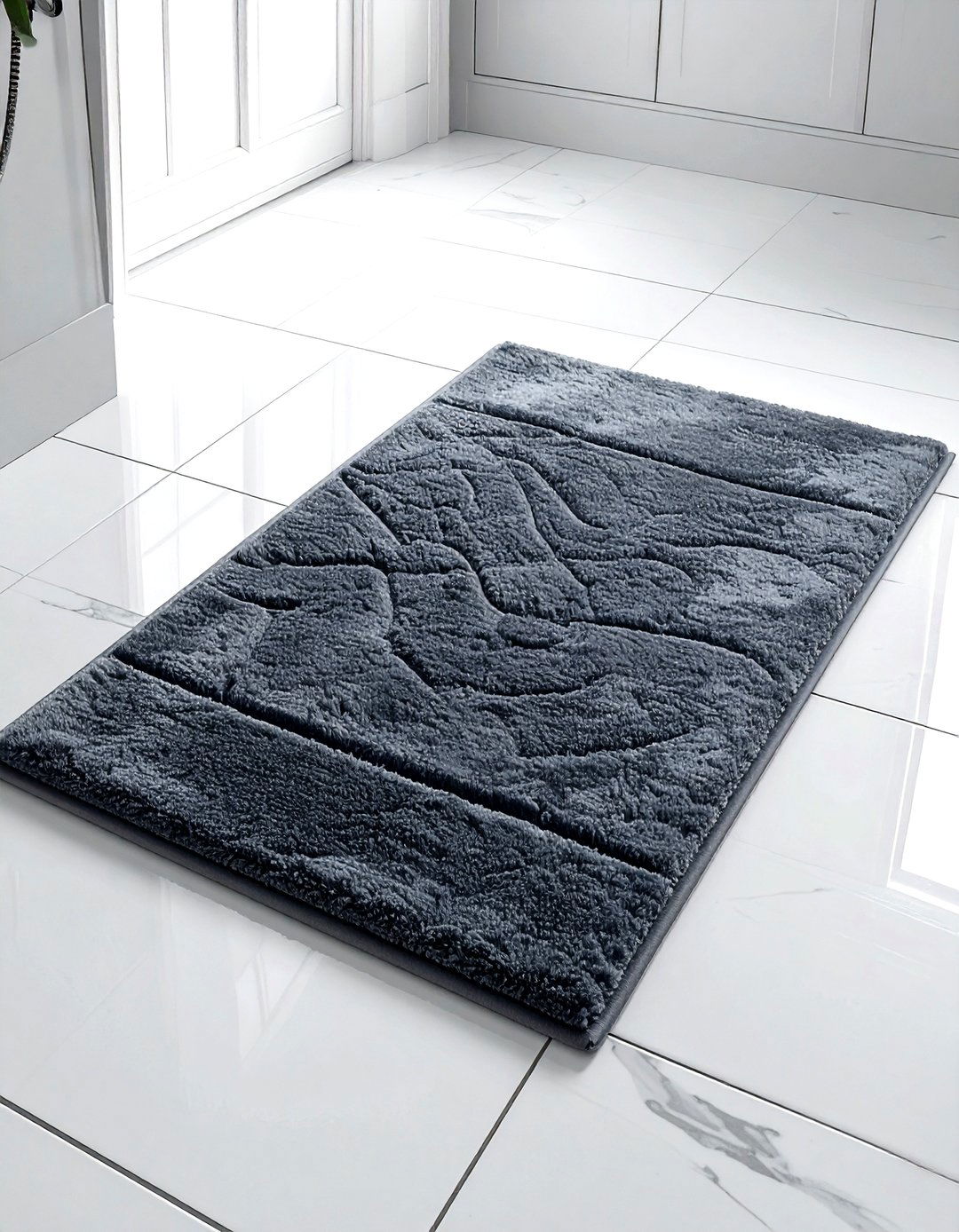 Slate Grey Bath Mat - 30 grey bathroom accessories ideas