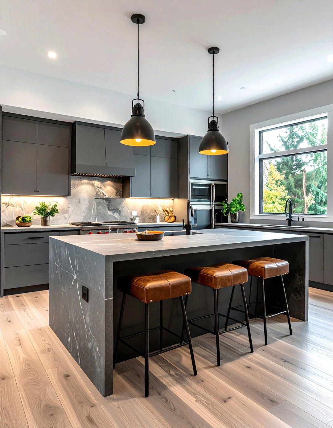 Slate Grey Kitchen Island - 30 grey kitchen furniture ideas
