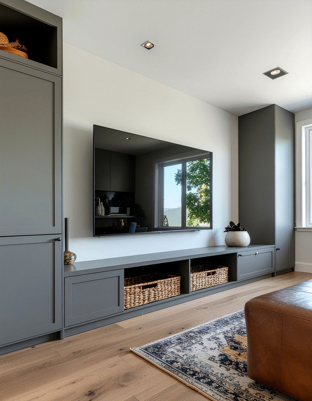 Slate Grey Media Console Living Room - 30 slate living room ideas