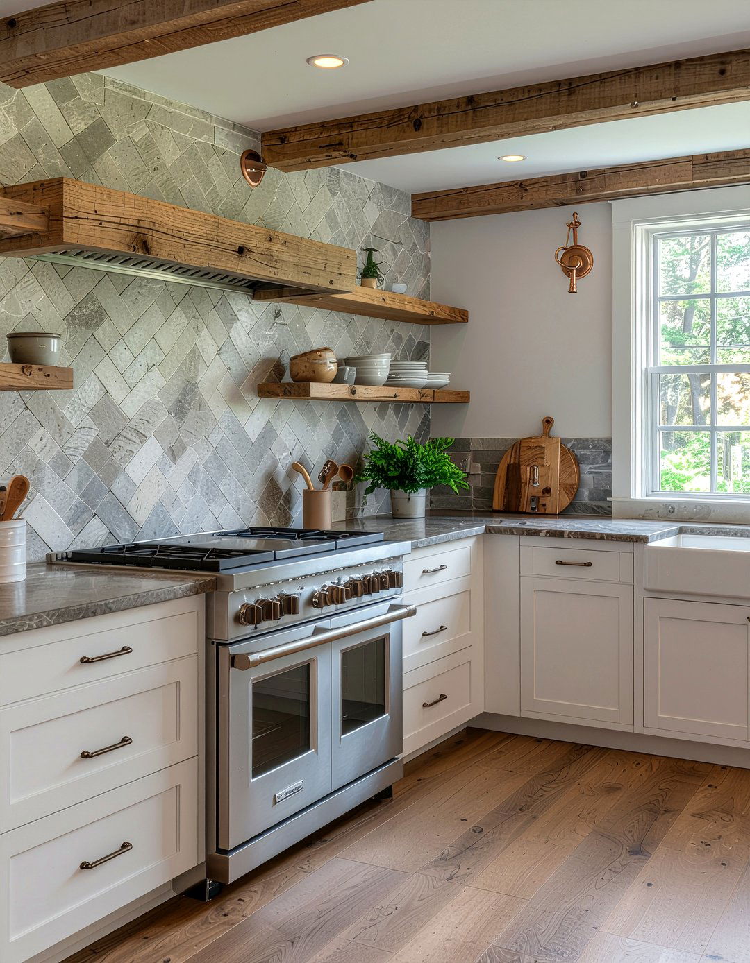 Slate Herringbone Backsplash - 30 herringbone backsplash kitchen ideas