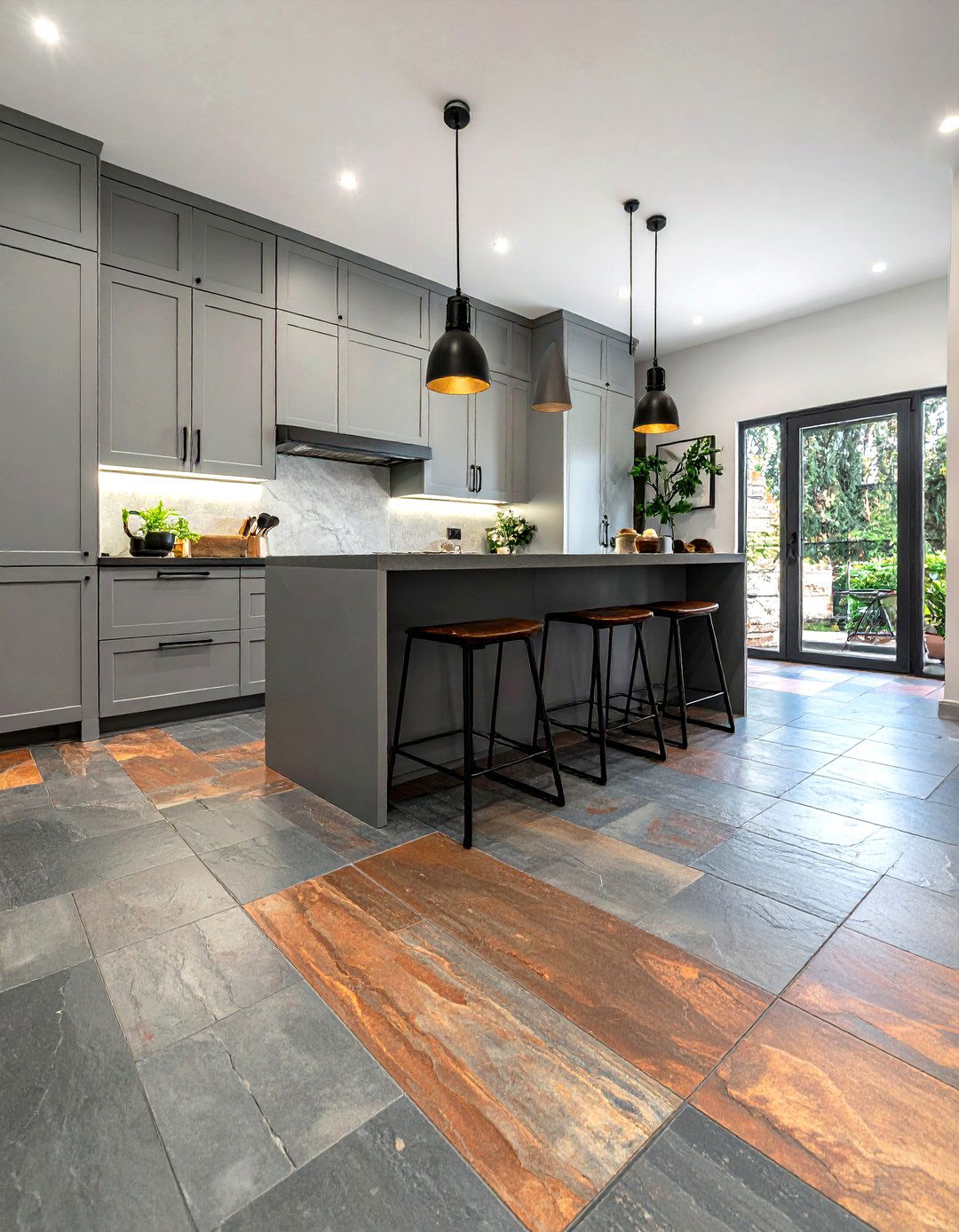 Slate Kitchen Flooring - 30 tile floor kitchen ideas