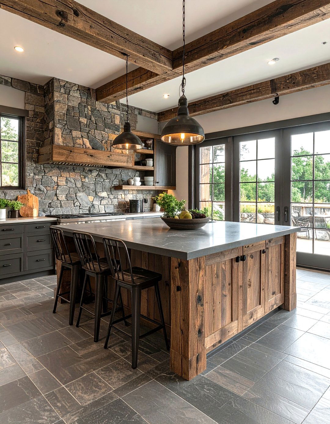 Slate Look Vinyl Tile - 30 vinyl floor kitchen ideas