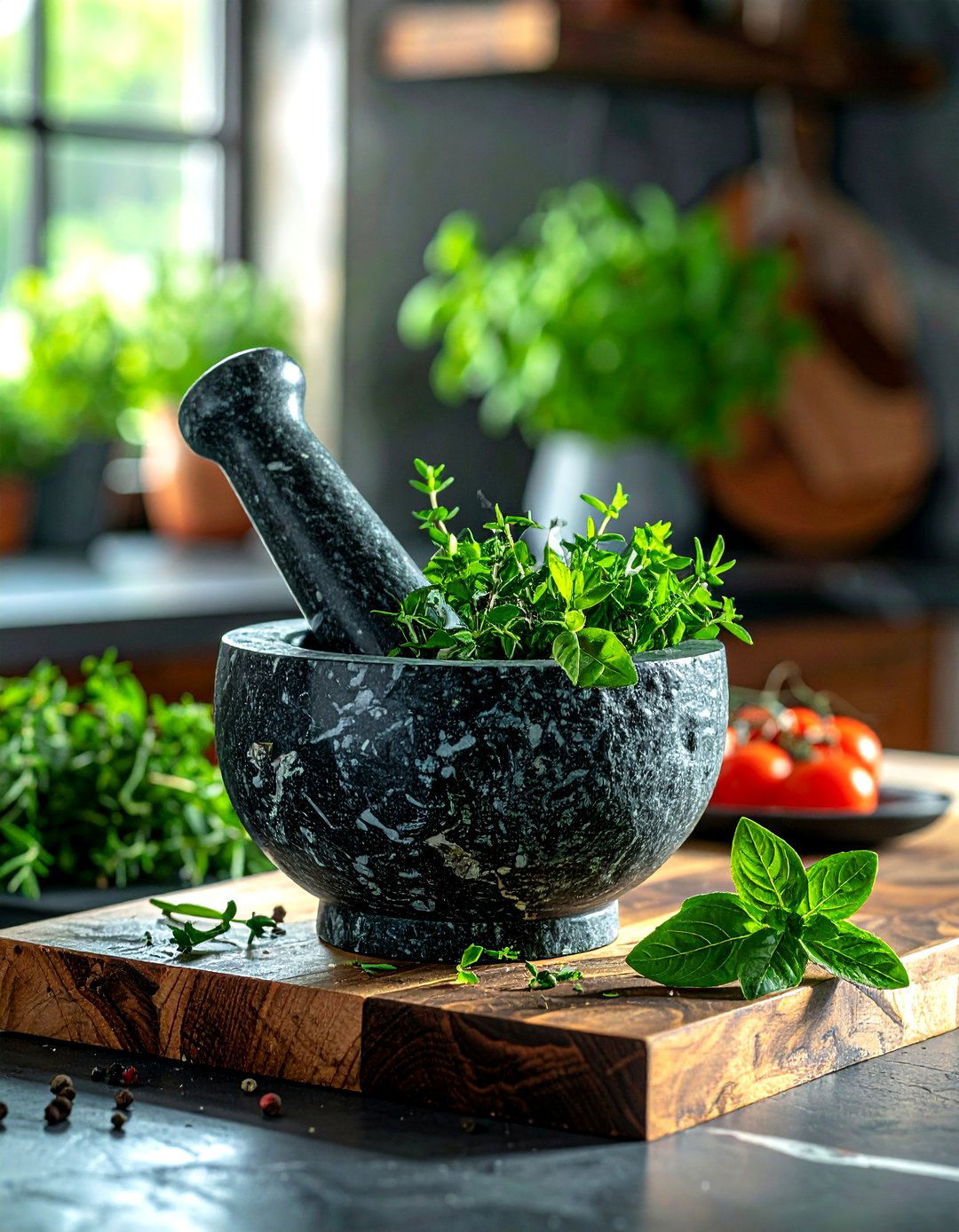 Slate Mortar And Pestle - 30 gray kitchen accessories ideas