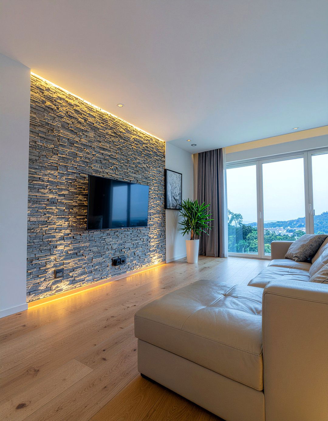 Slate Stone Cladding Living Room - 30 slate living room ideas