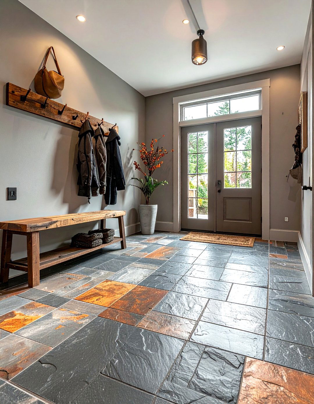 Slate Stone Entryway Floor - 30 lodge decor ideas
