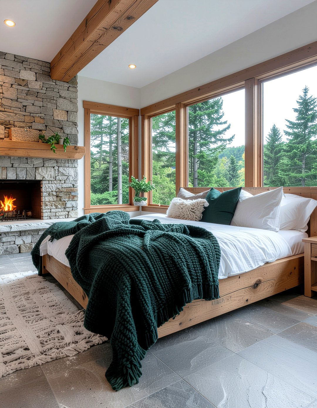 Slate Stone Tile - 30 bedroom tile ideas