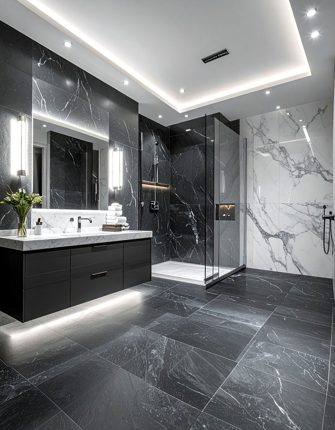 Slate and marble bathroom - 30 slate bathroom ideas