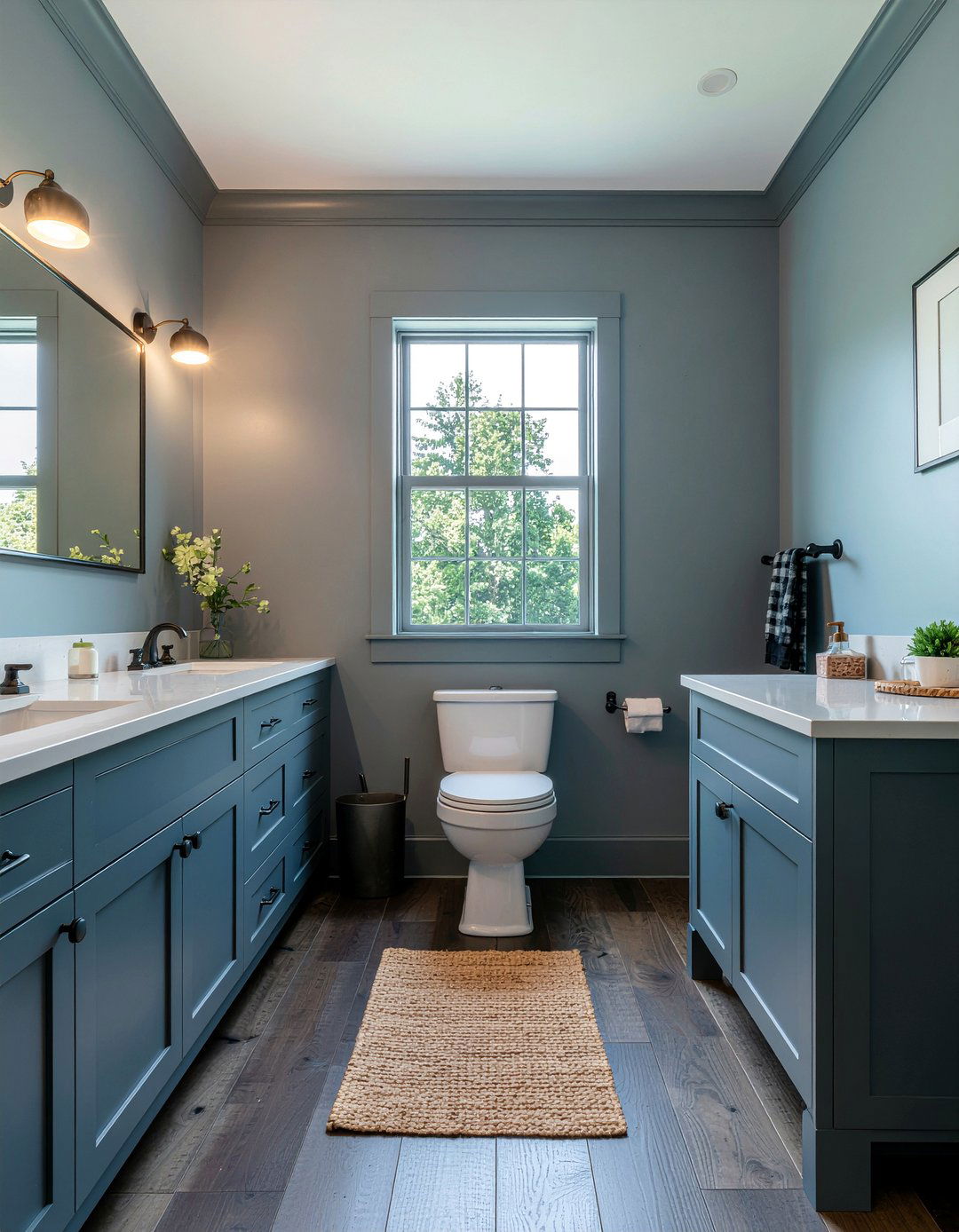 Slate blue bathroom - 30 small bathroom color ideas