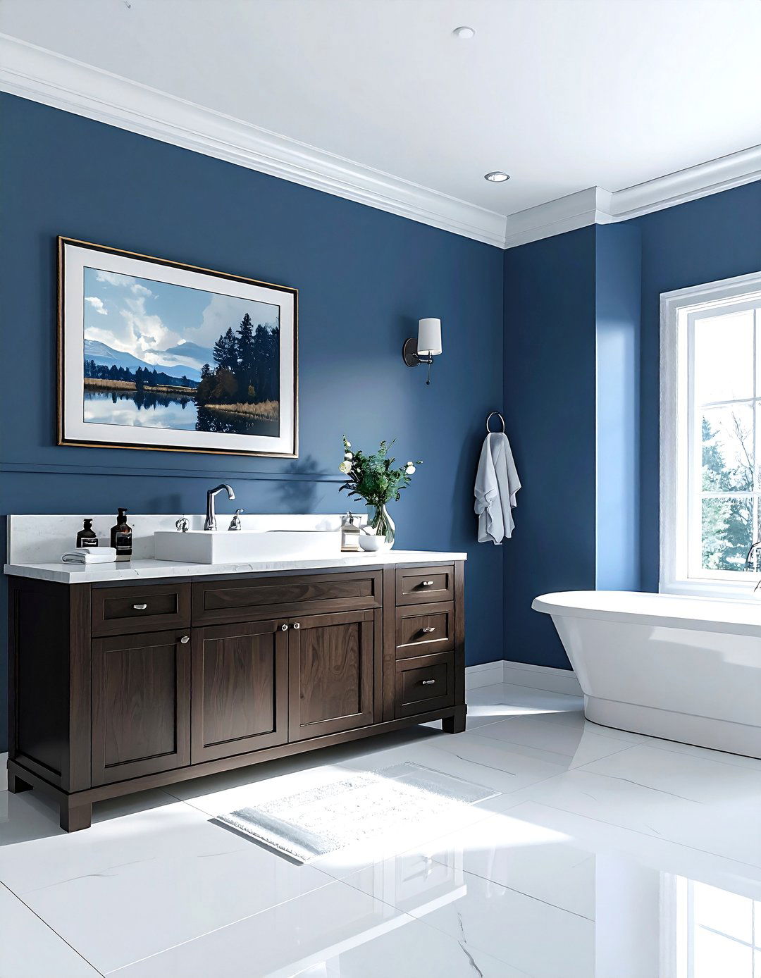 Slate blue bathroom paint - 30 bathroom paint color ideas