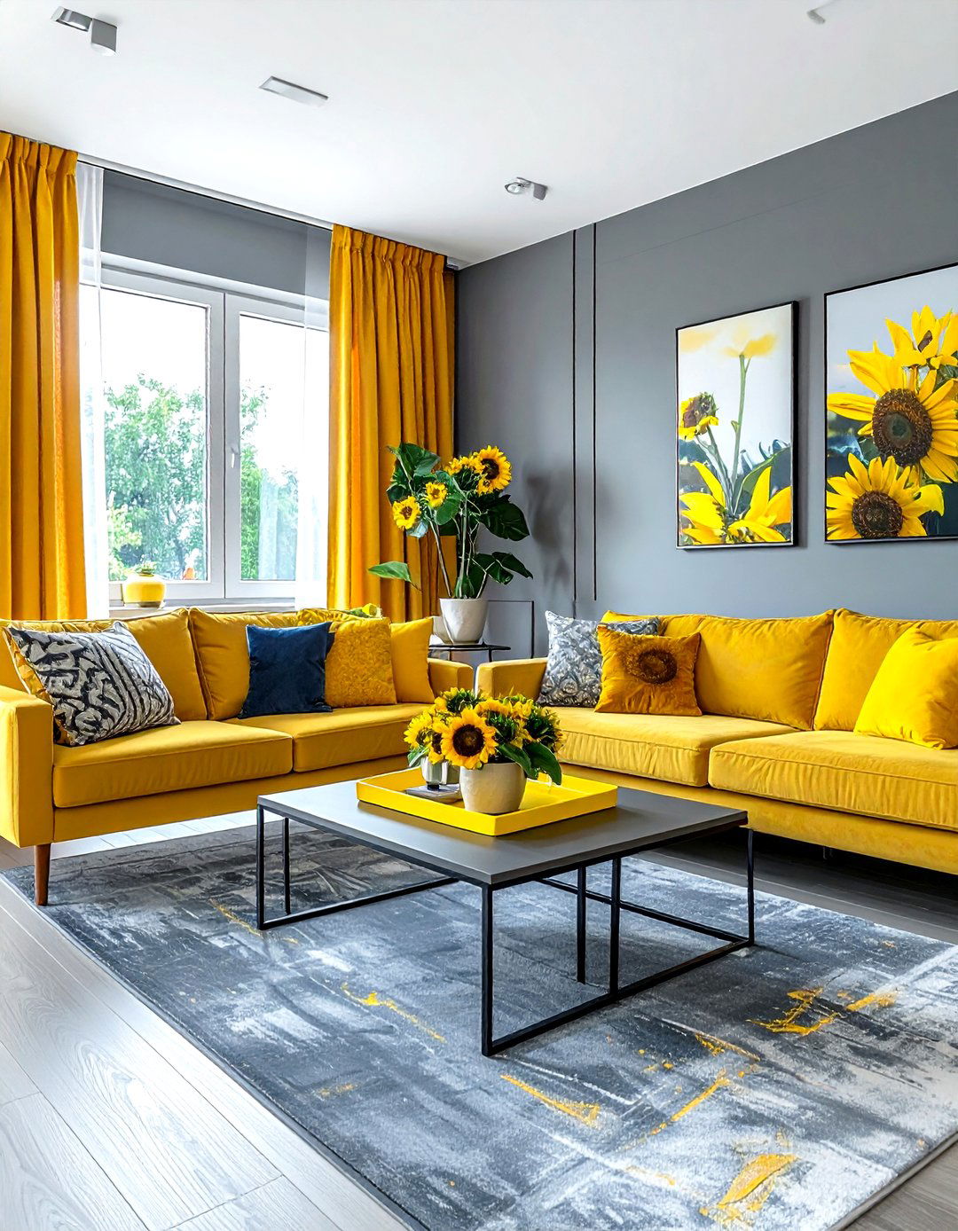 30 Gray and Yellow Living Room Ideas for a Vibrant Space