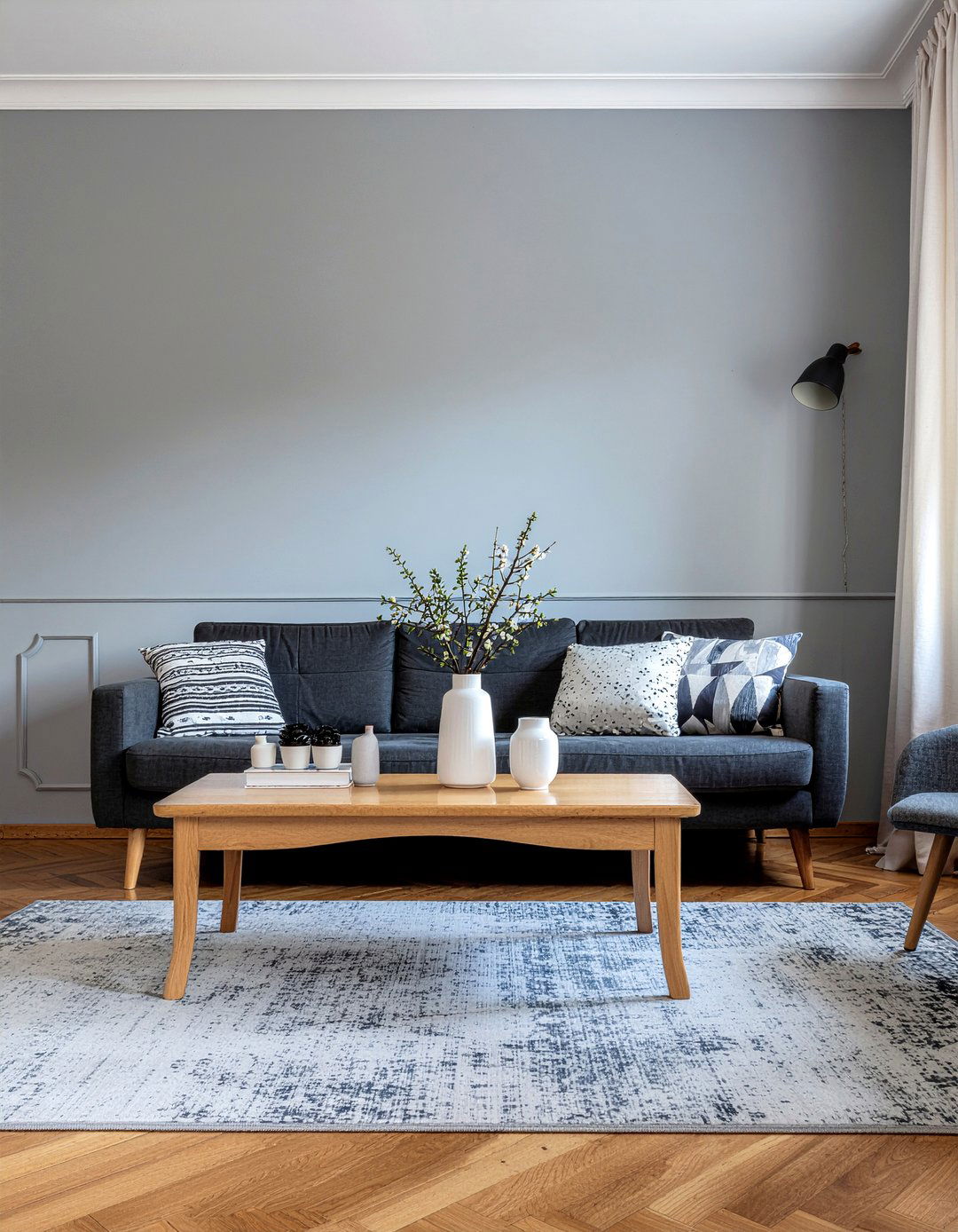 Slate gray living room - 30 moody living room ideas