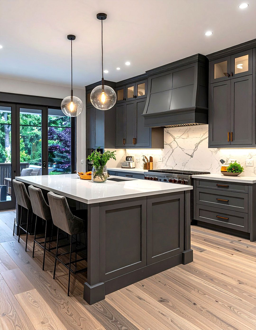 Slate gray white kitchen - 30 gray and white kitchen ideas