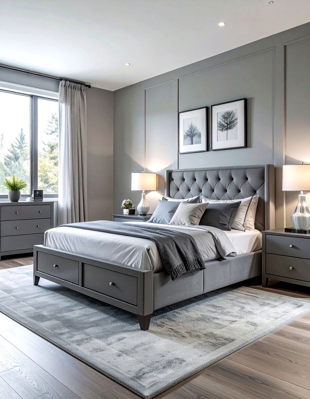 Slate grey bedroom furniture - 30 contemporary grey bedroom ideas