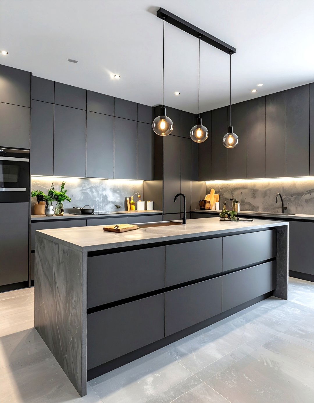 Slate grey kitchen cabinets - 30 kitchen color ideas