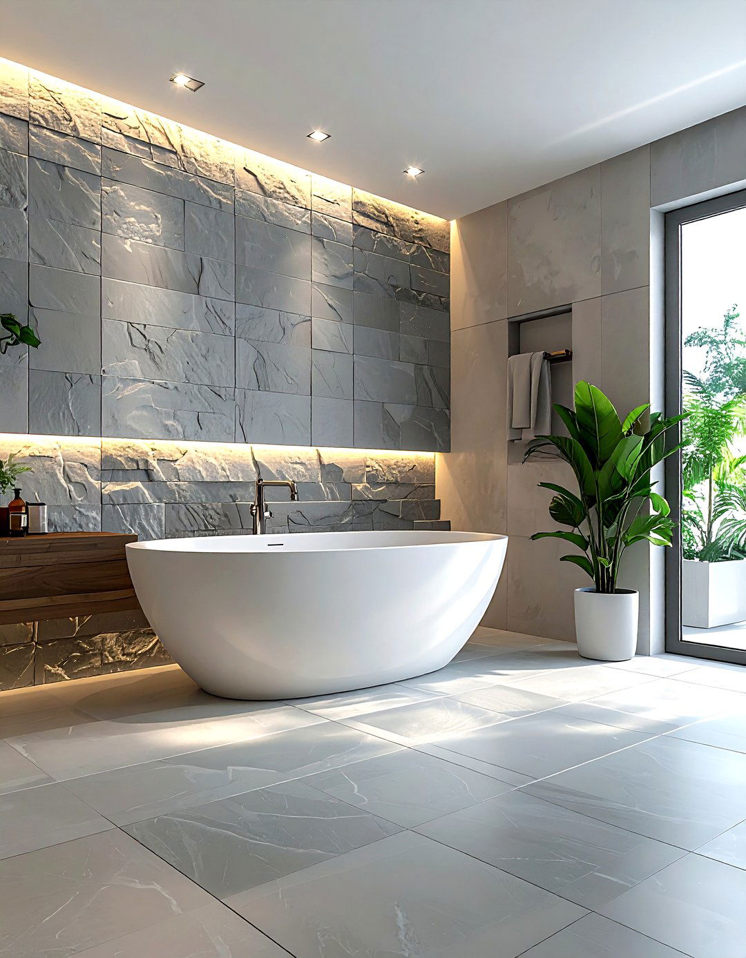 Slate wall tiles - 30 slate bathroom ideas