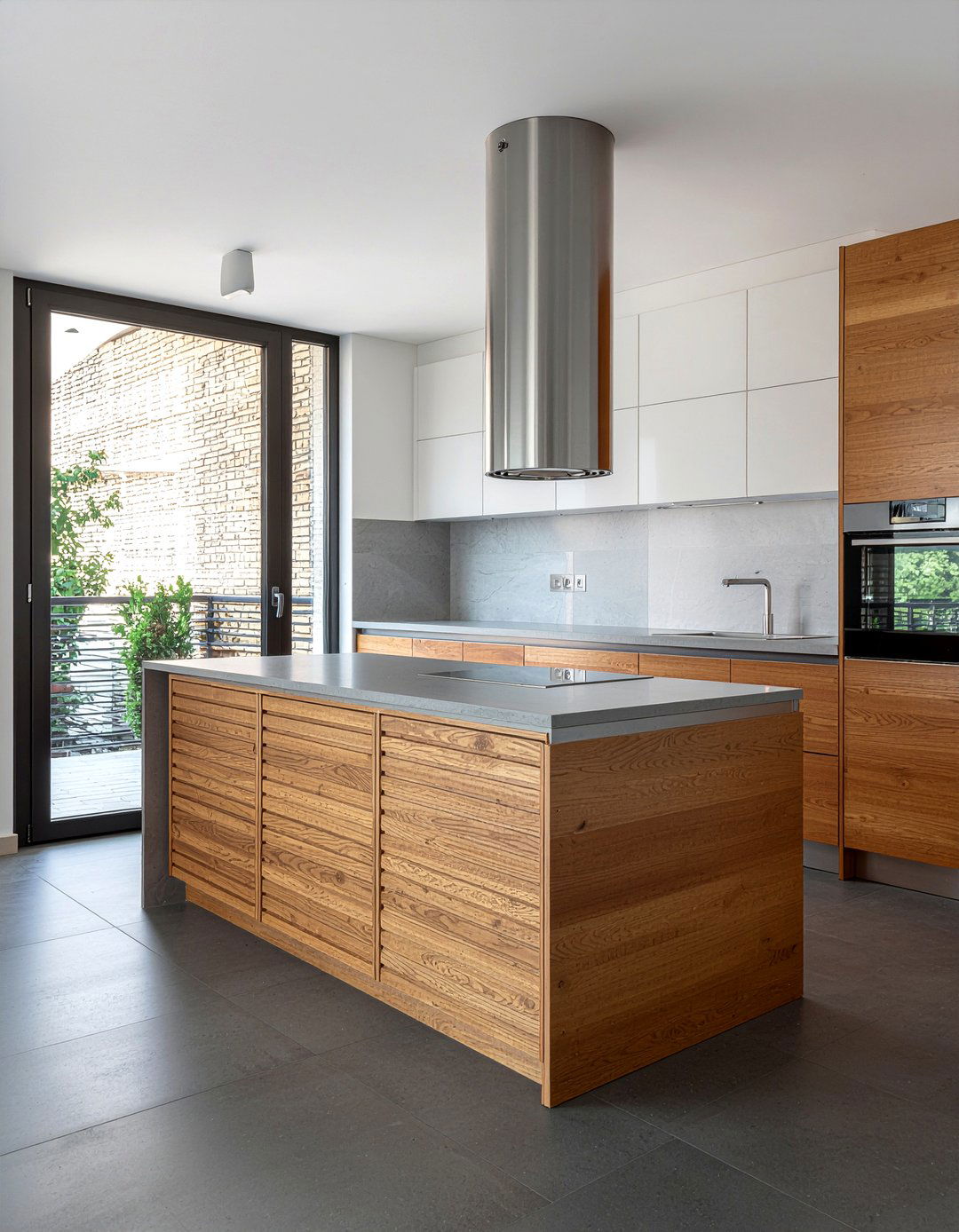 Slatted Wood Cabinets - 30 kitchen cabinet ideas