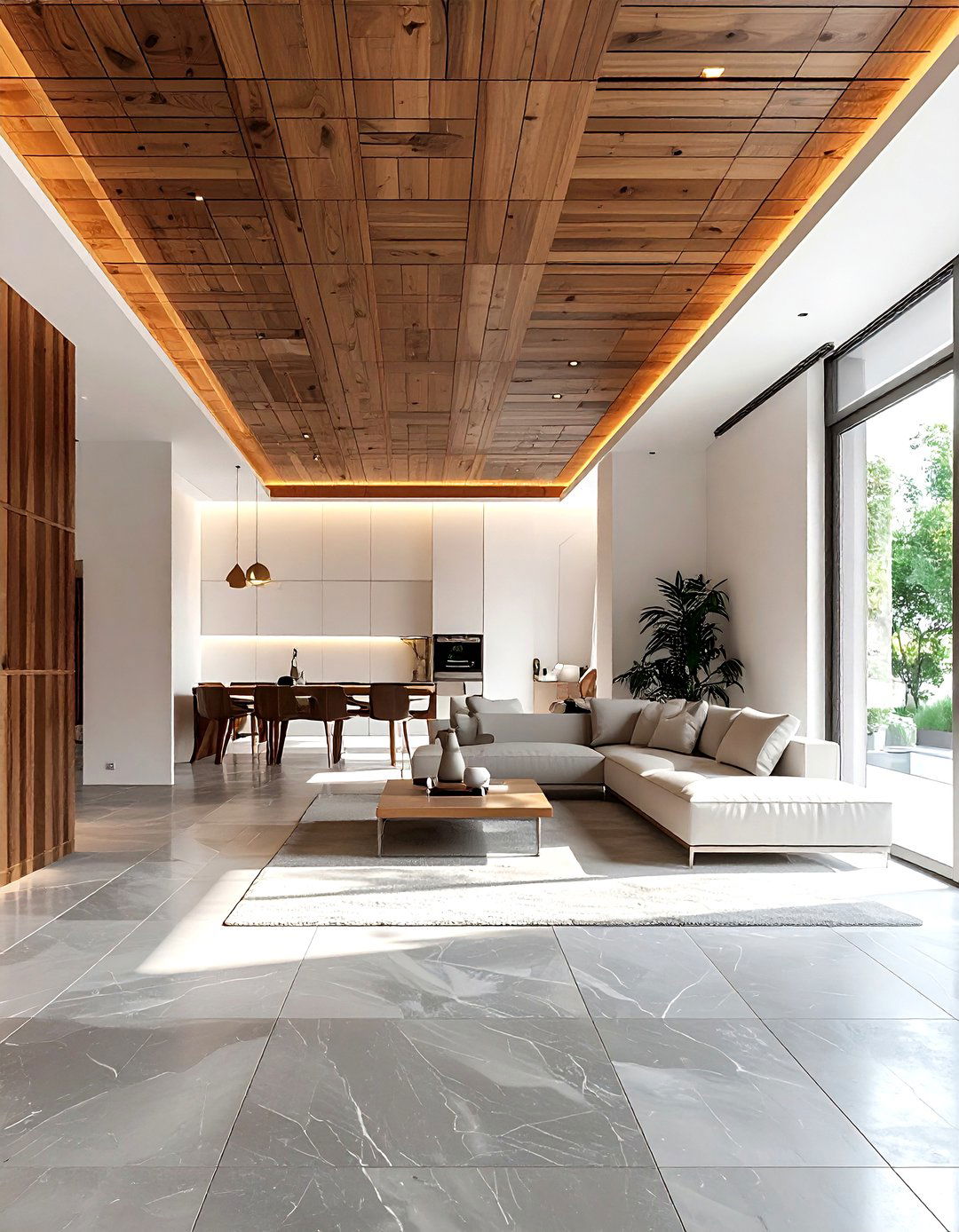 Slatted Wood Ceiling - 30 Palm Springs decor ideas