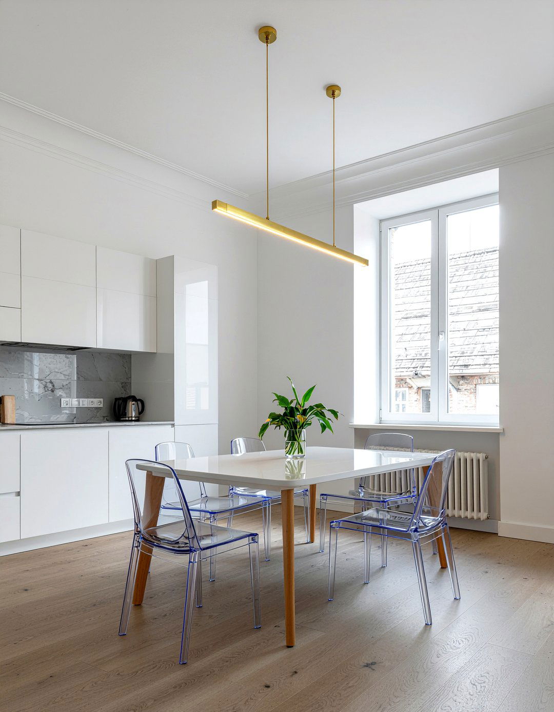 Sleek Gold Bar Chandelier - 30 gold chandelier dining room ideas