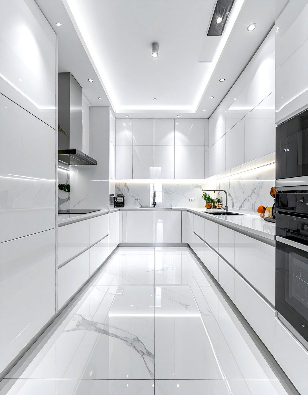 Sleek galley kitchen - 30 galley kitchen ideas