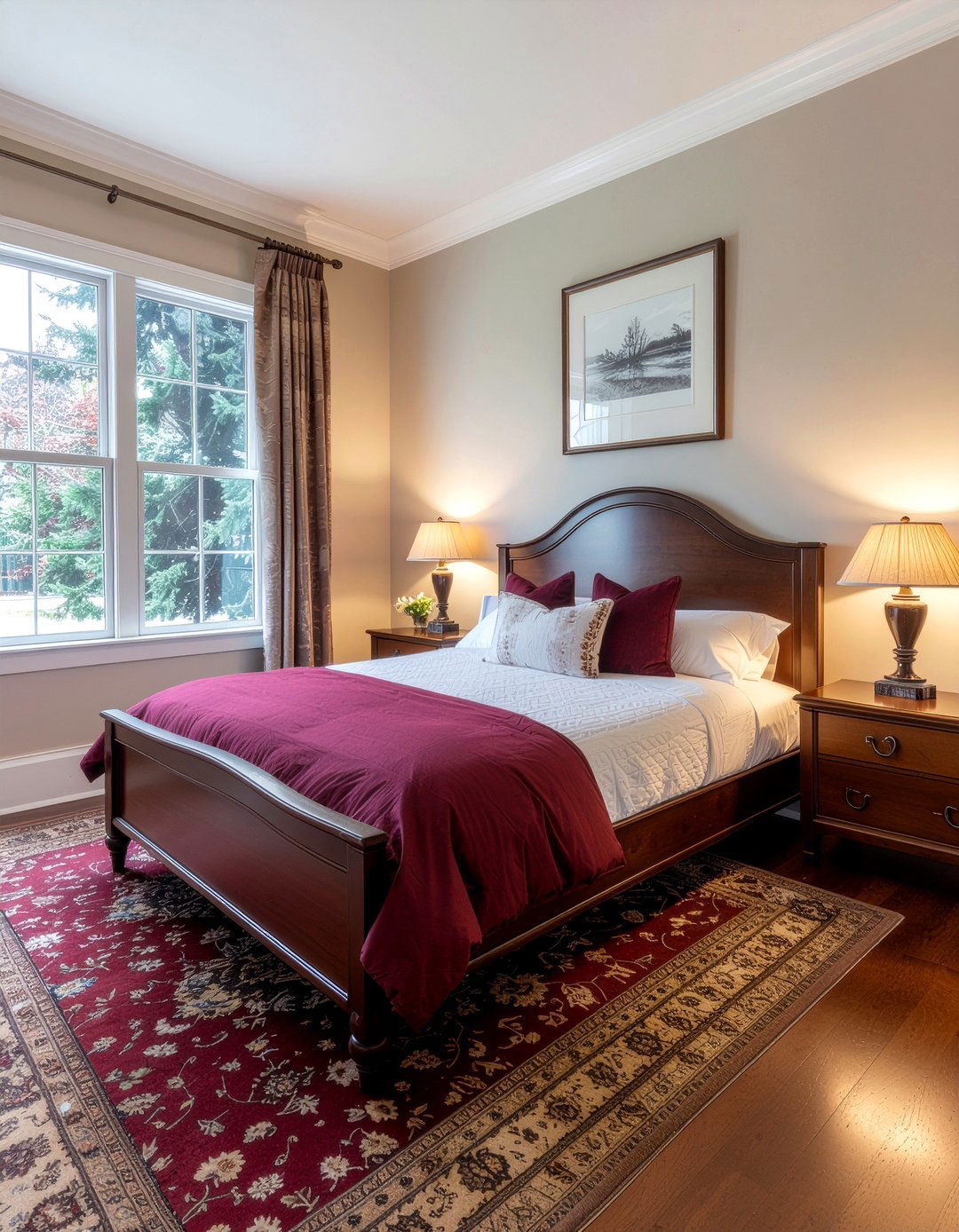 Sleigh King Bed - 30 king size bedroom ideas