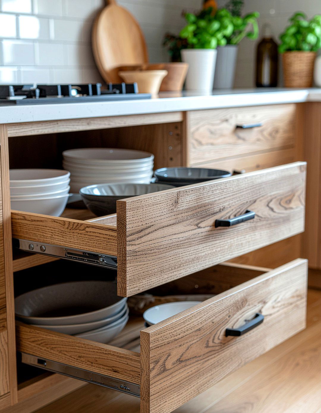 Slide Out Wood Organizer - 30 baking sheet storage kitchen ideas