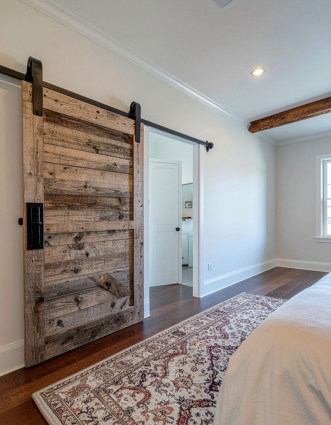 Sliding Barn Door - 30 bedroom zoning ideas