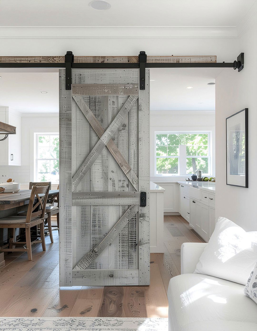 Sliding Barn Door - 30 farmland dining room ideas