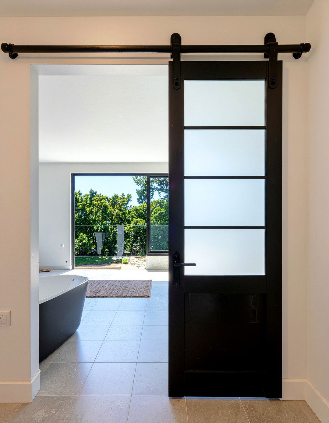 Sliding Barn Door - 30 small bathroom maximization ideas