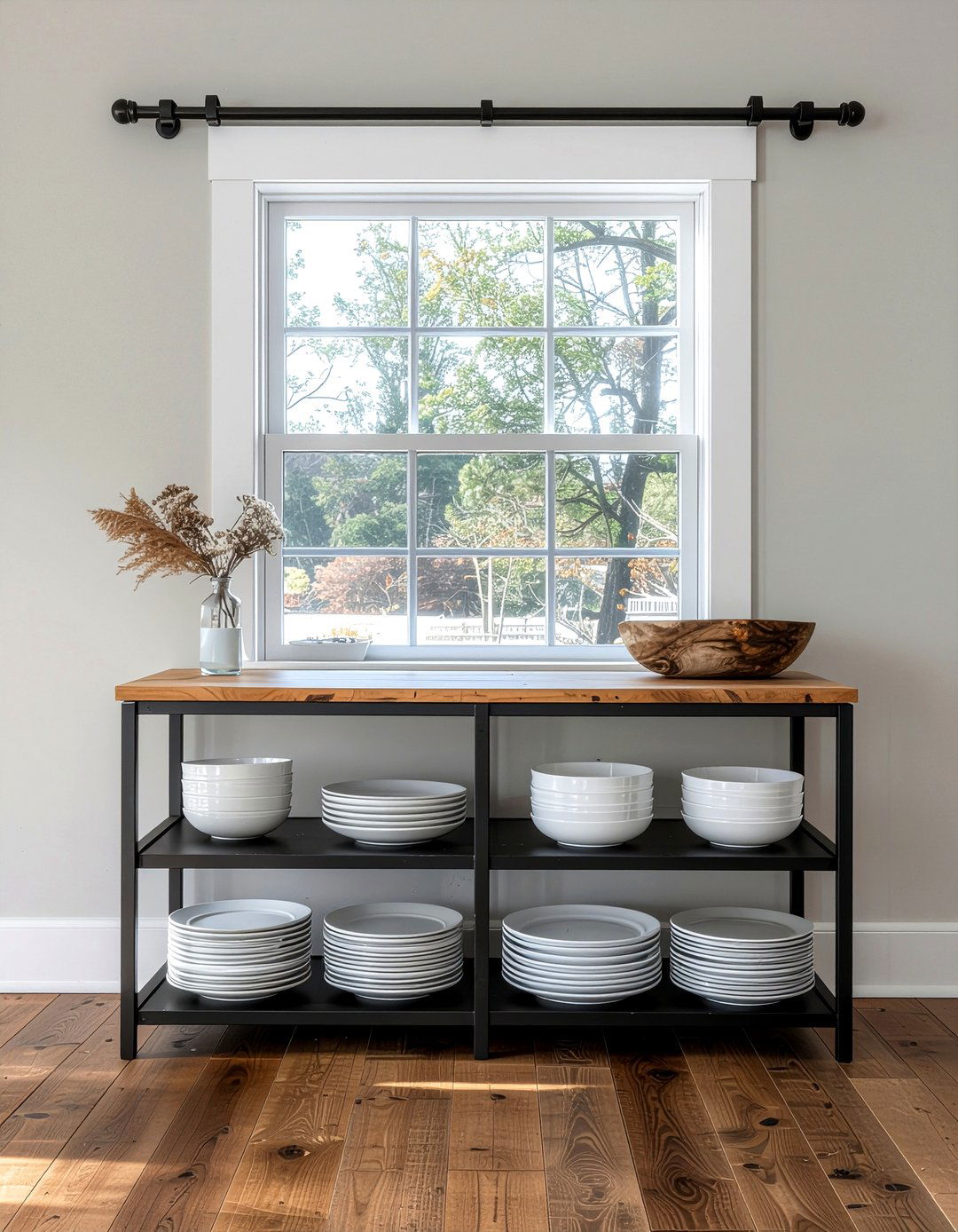 Sliding Barn Door Buffet - 30 farmhouse buffet dining room ideas