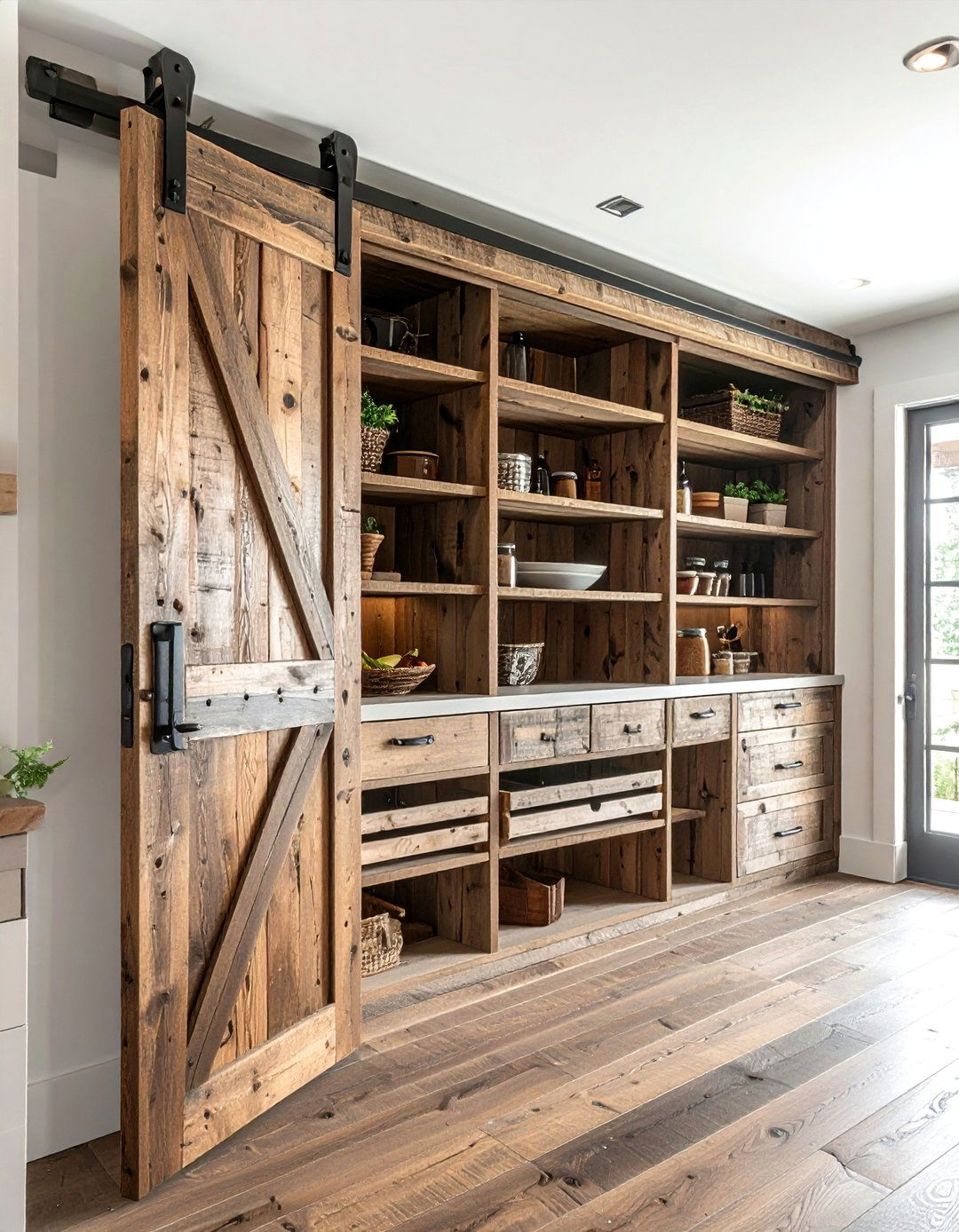 Sliding Barn Door Pantry - 30 pantry cabinet kitchen ideas
